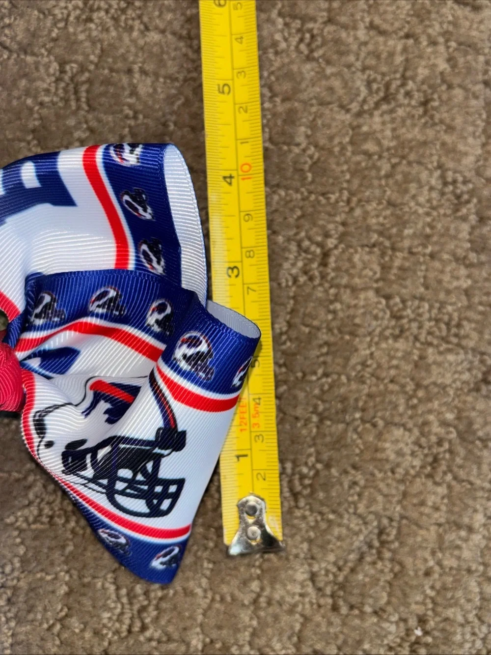 Buffalo Bills football hair bow clip